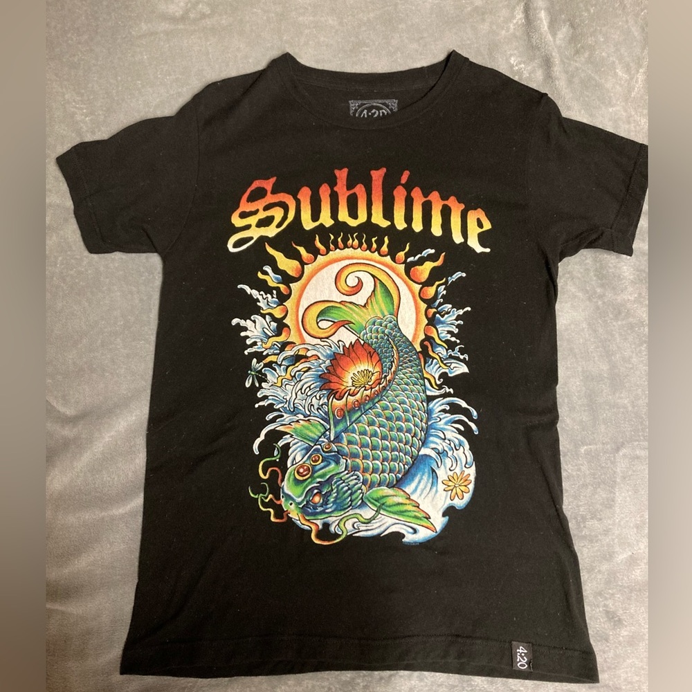 Sublime Black Graphic Tee Size SM